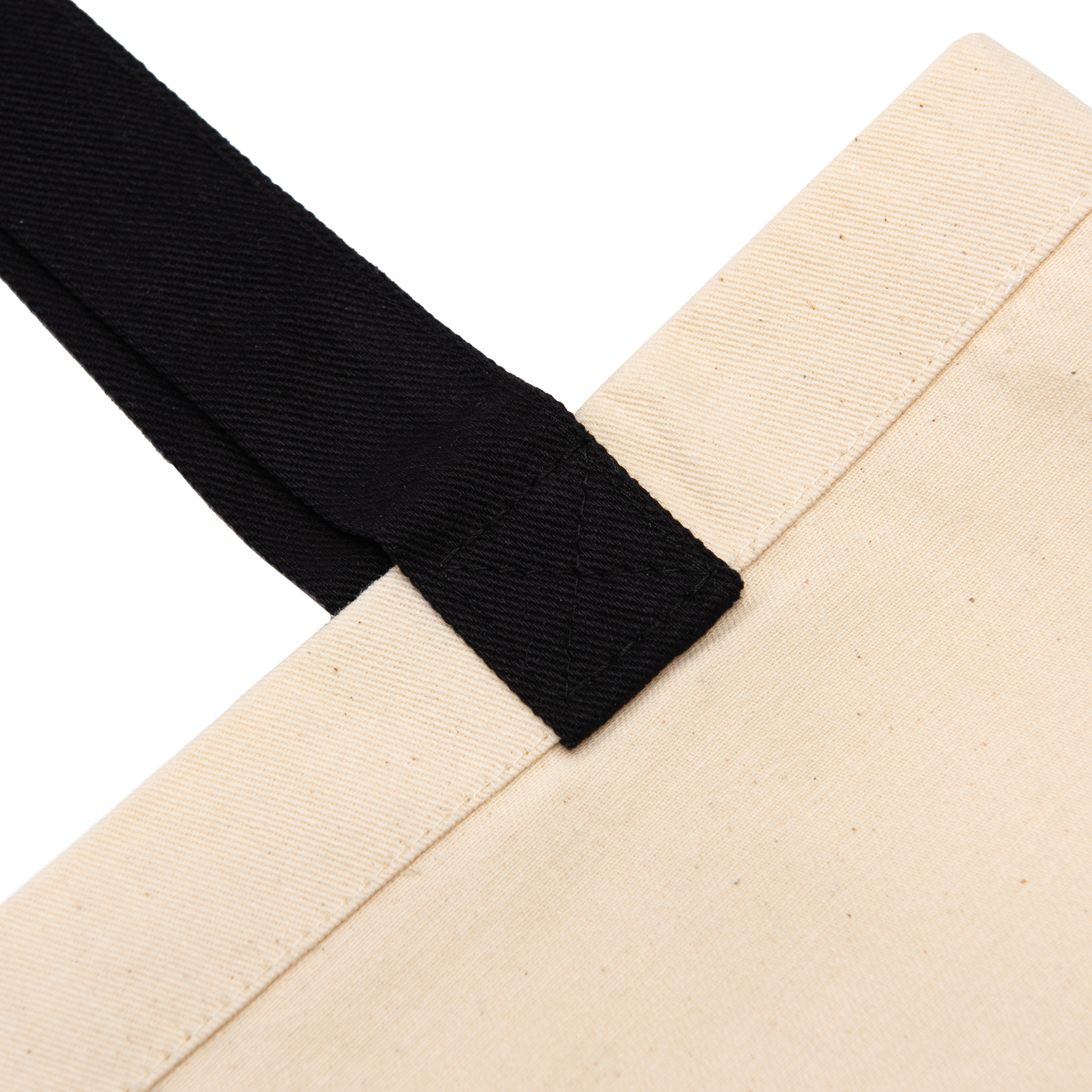 Premium 220 g/m² Heavy-Duty Cotton Tote Bag with Black Handles – 38x42 cm, Pack of 2, Eco-Friendly Reusable Shopping Bags for Custom Printing