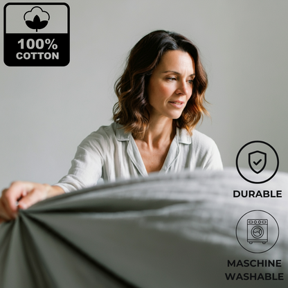 Premium Jersey Fitted Sheet | 100% Soft Breathable Cotton, Deep Pocket