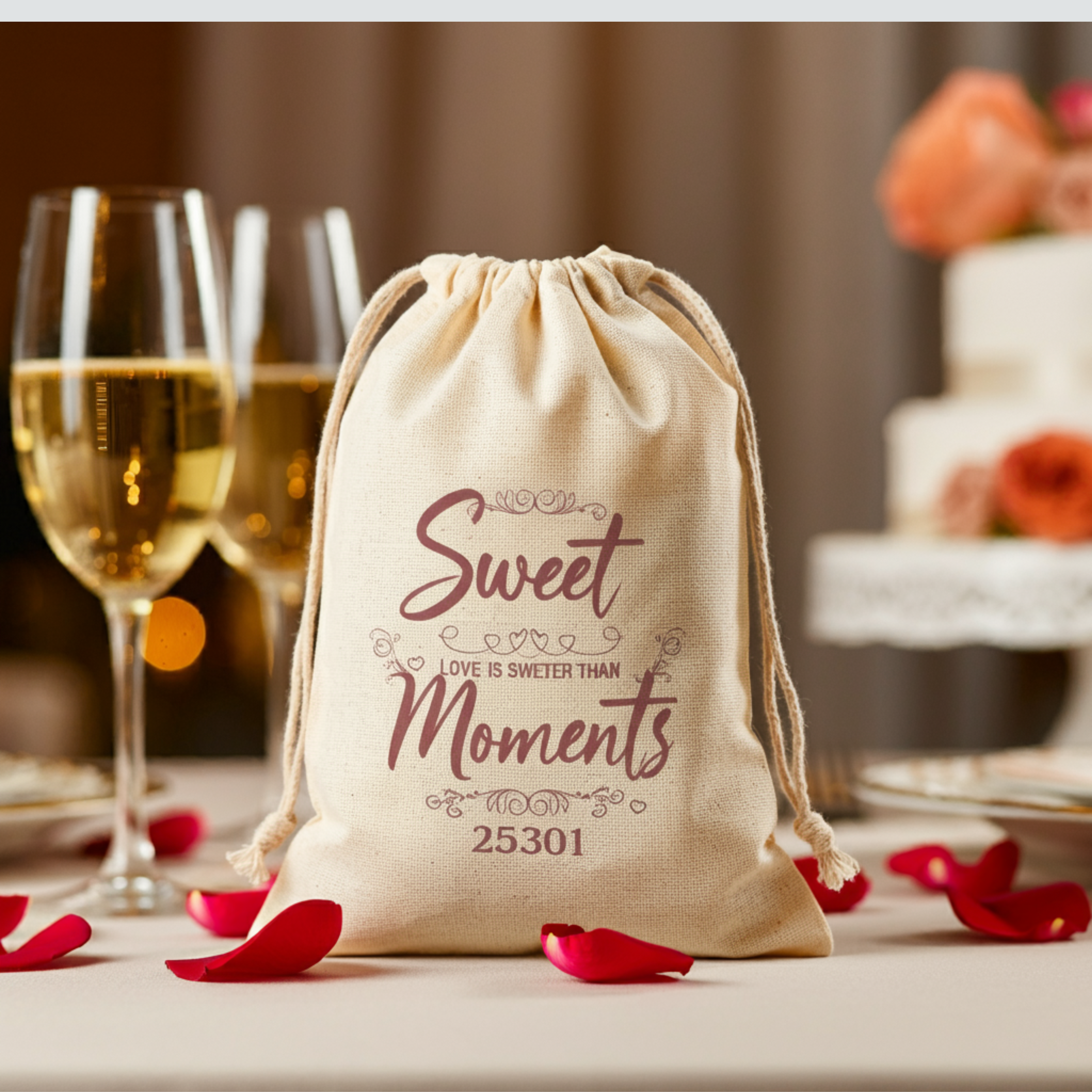 Premium 145 g/m² Cotton Drawstring Bag – 25x30 cm, Eco-Friendly Reusable Pouch for Storage, Travel, or Custom Branding