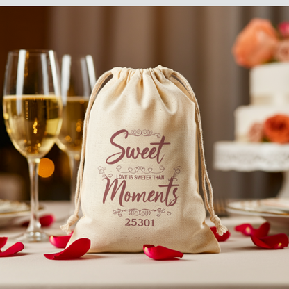 Premium 145 g/m² Cotton Drawstring Bag – 25x30 cm, Eco-Friendly Reusable Pouch for Storage, Travel, or Custom Branding