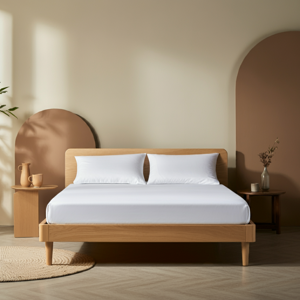 Premium Jersey Fitted Sheet | 100% Soft Breathable Cotton, Deep Pocket