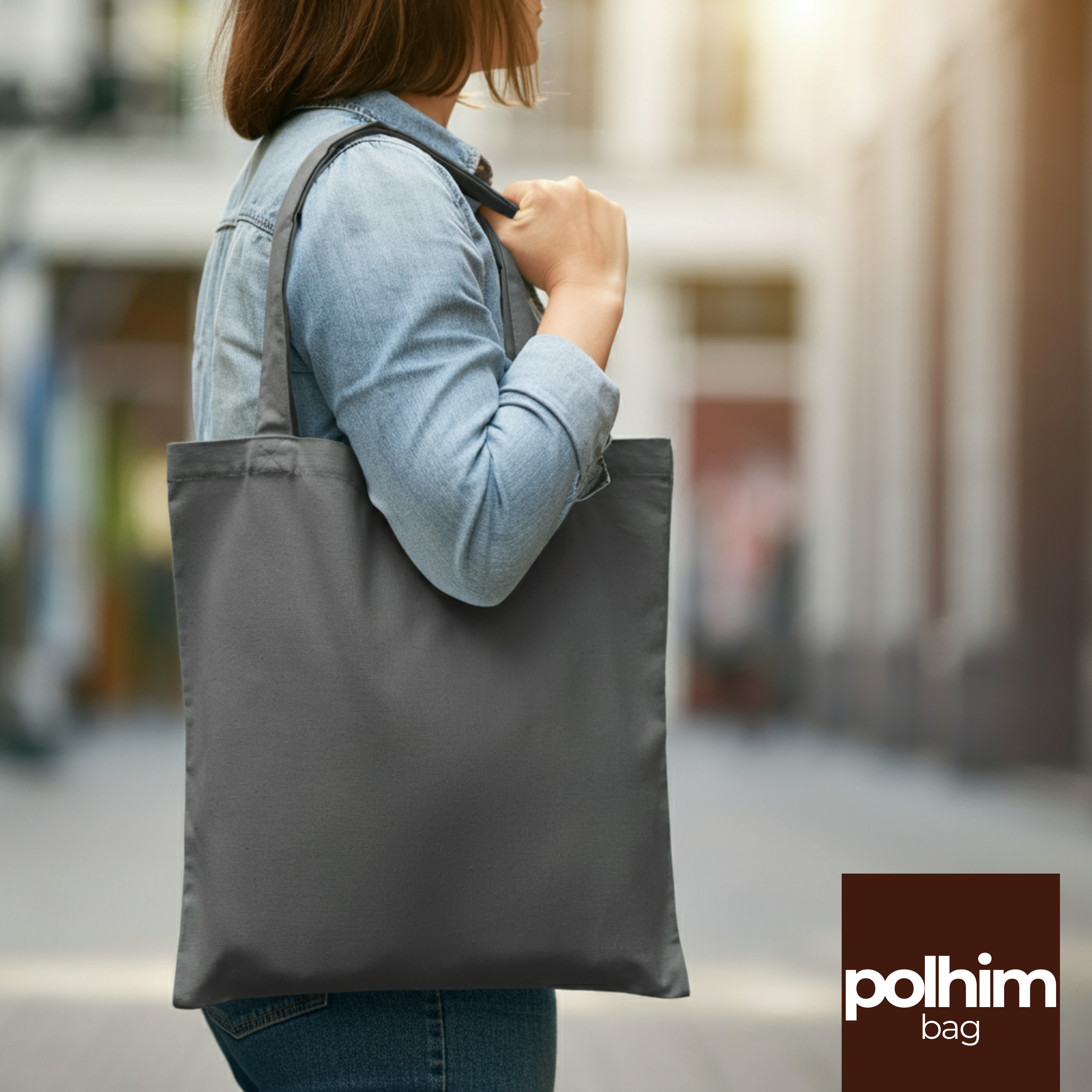 Eco-Friendly 38x42cm Cotton Shopping Bag 140gsm
