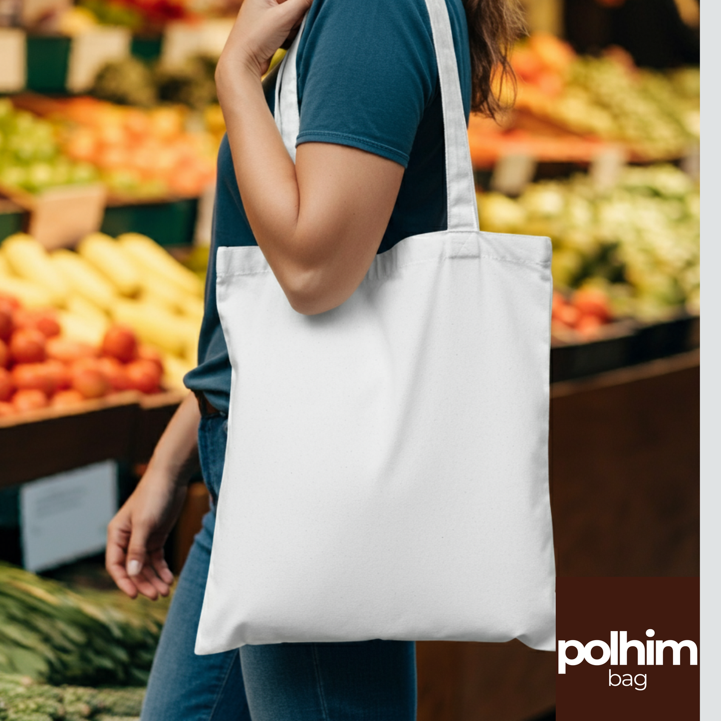 Cotton Shopping Bag 38x42 cm, Plain, for Decorating, 145 g/m²