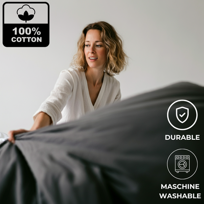 Premium Jersey Fitted Sheet | 100% Soft Breathable Cotton, Deep Pocket