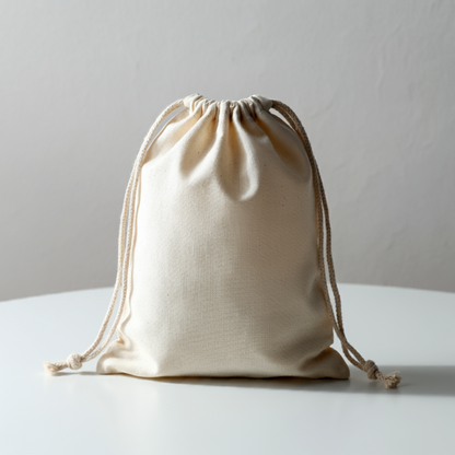 Premium 145 g/m² Cotton Drawstring Bag – 25x30 cm, Eco-Friendly Reusable Pouch for Storage, Travel, or Custom Branding